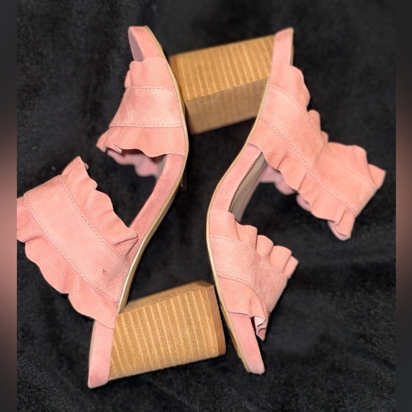 Free People Pink Plush Mules with Rhinestone Accents - Picture 6 of 12